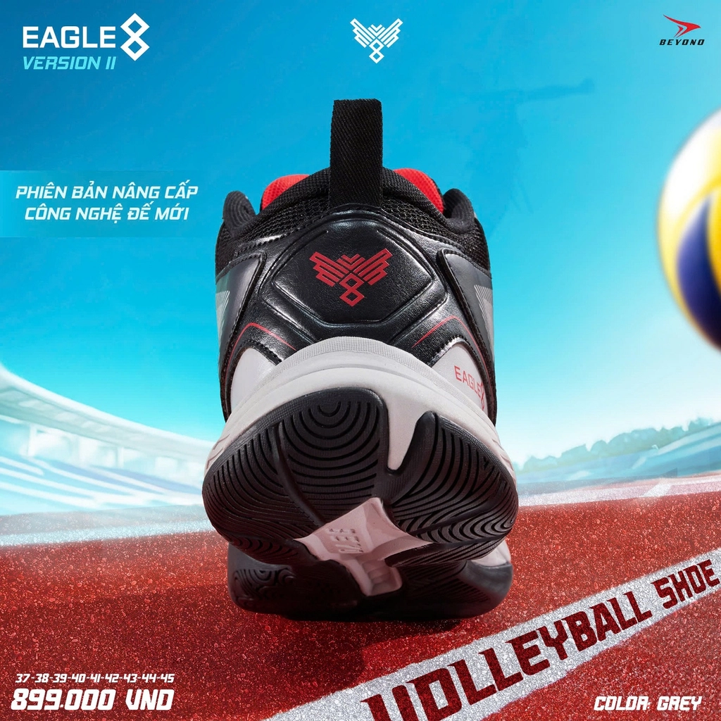 giÀy bÓng chuyỀn beyono eagle 8 ver 2 grey red giÀy bÓng chuyỀn beyono eagle 8 ver 2 grey red