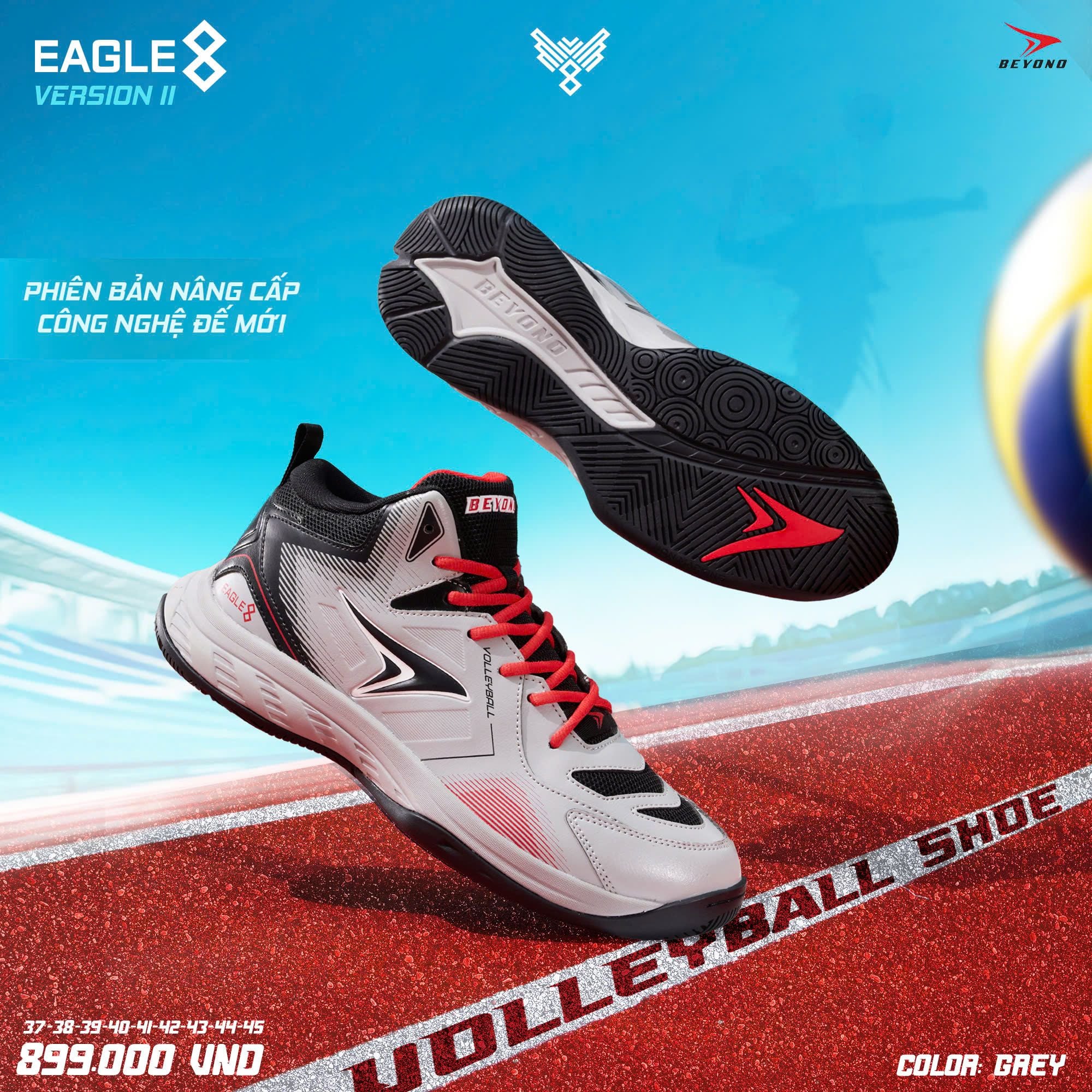 giÀy bÓng chuyỀn beyono eagle 8 ver 2 grey red giÀy bÓng chuyỀn beyono eagle 8 ver 2 grey red